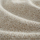 Close-up of Chester Wheat Fabric by Tonic Living – textural diamond pattern upholstery fabric in warm beige.
