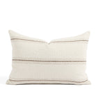 Tonic Living Gibson Stripe 14x20 Lumbar Pillow in Birch, a beige and brown striped lumbar pillow with wide-set stripes.