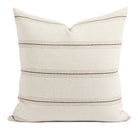 Tonic Living Gibson Stripe 22x22 Pillow in Birch, a beige and brown striped throw pillow with wide-set stripes.