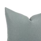 Close up of Tonic Living Hampton Chambray cushion showing soft blue woven texture with linen-inspired finish.