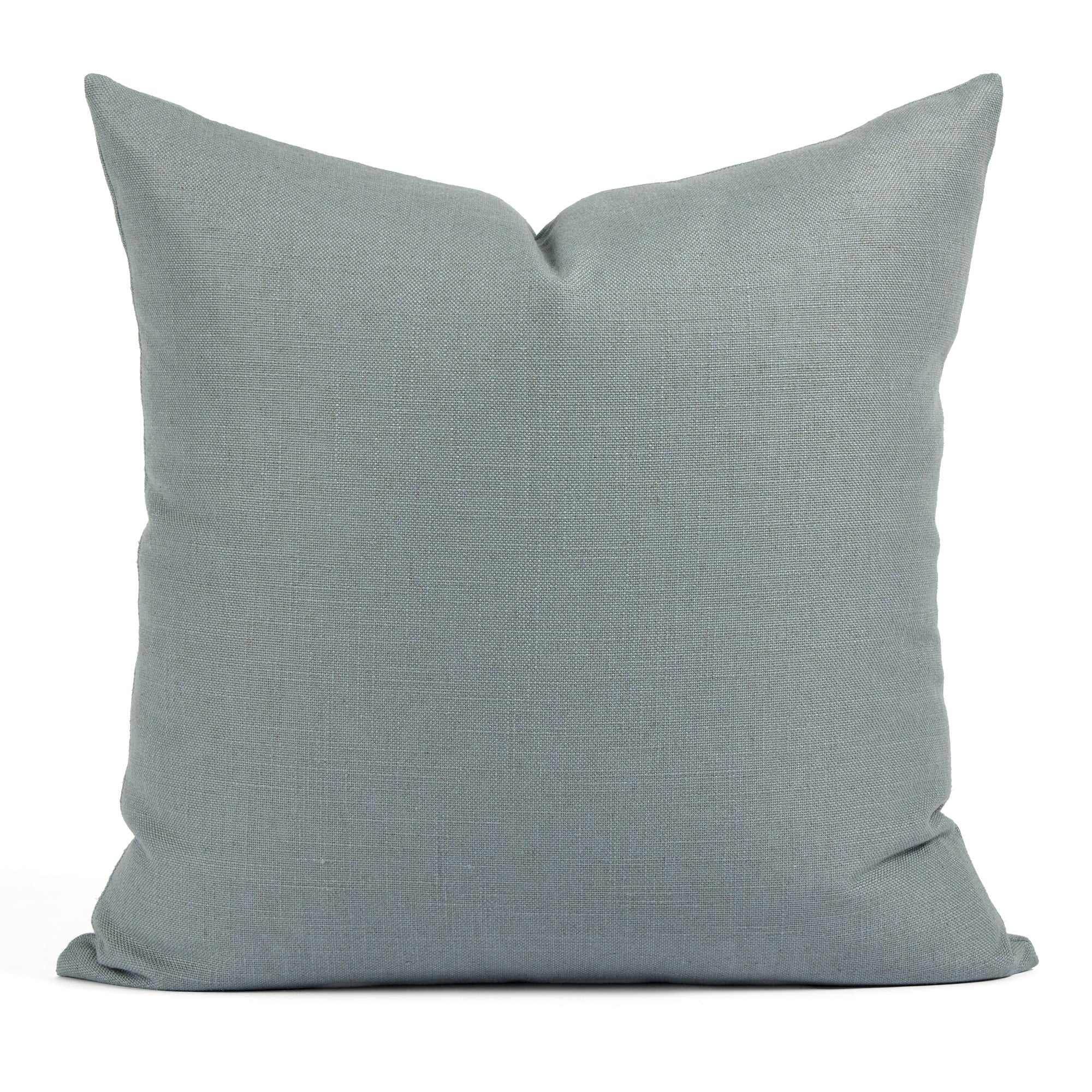 Tonic Living Hampton 24x24 pillow in Chambray, an oversized chambray blue pillow with Belgian linen look.