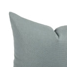 Close up of Tonic Living Hampton Chambray cushion showing soft blue woven texture with linen-inspired finish.