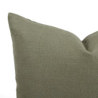 Close up of Tonic Living Hampton Sage cushion showing soft green woven texture with linen-inspired finish.