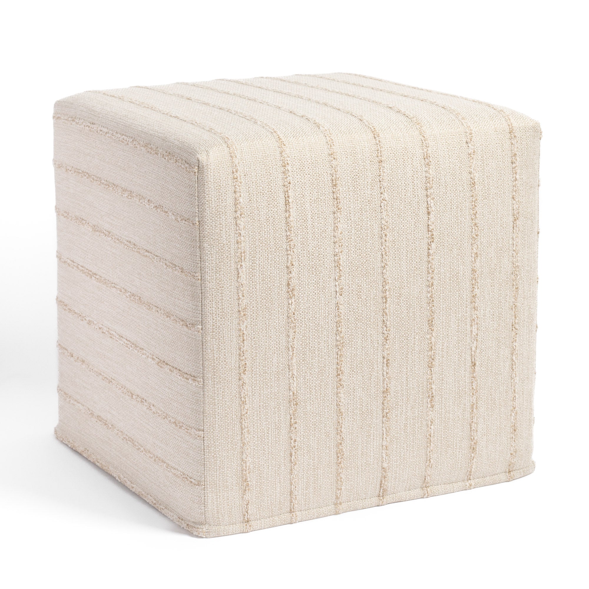 Natura 16x16 Cube Ottoman, Linen – Tonic Living