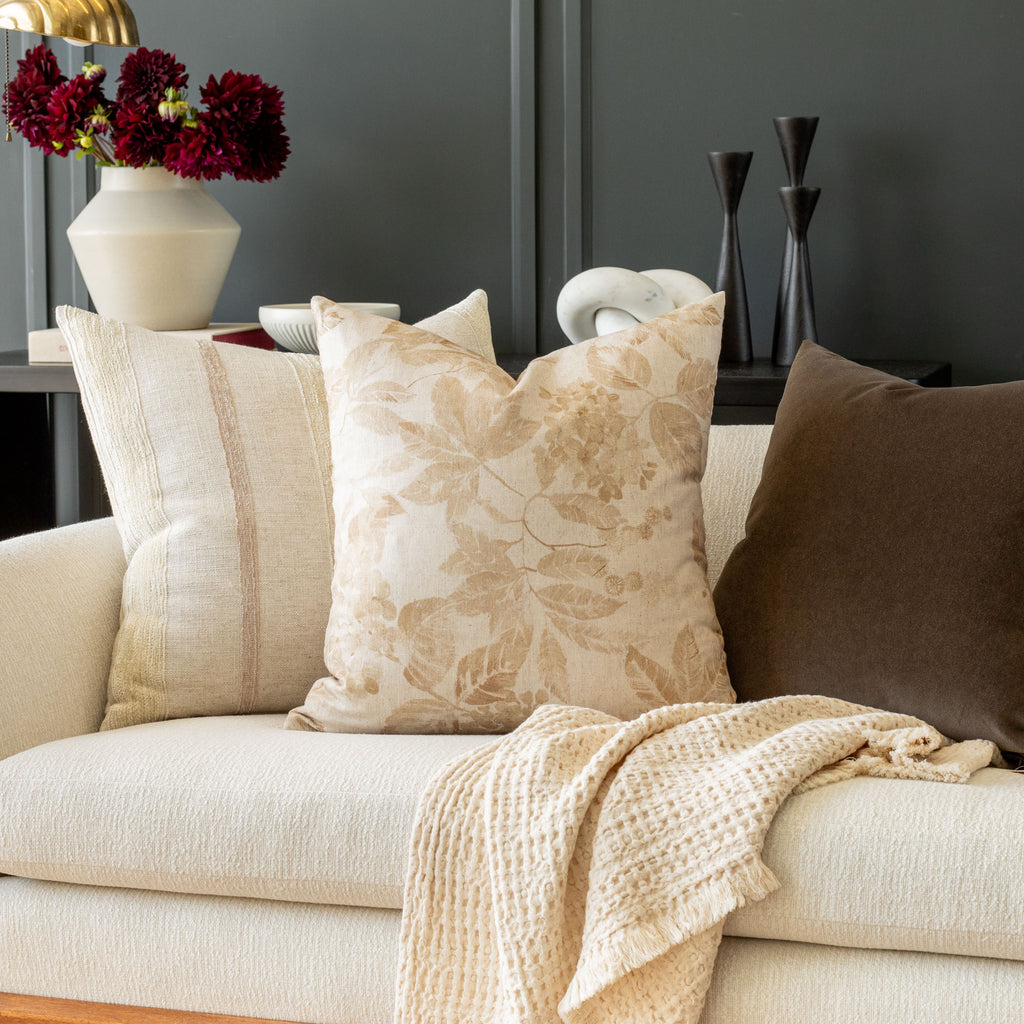 neutral cream and brown Tonic Living pillows