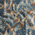 Juno Fabric, Navy by Tonic Living — linen-blend home decor fabric with a painterly navy floral pattern.