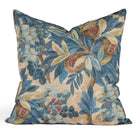 Tonic Living Juno 20x20 decorative pillow — linen-blend cushion with a navy botanical floral pattern and soft, timeworn appeal.