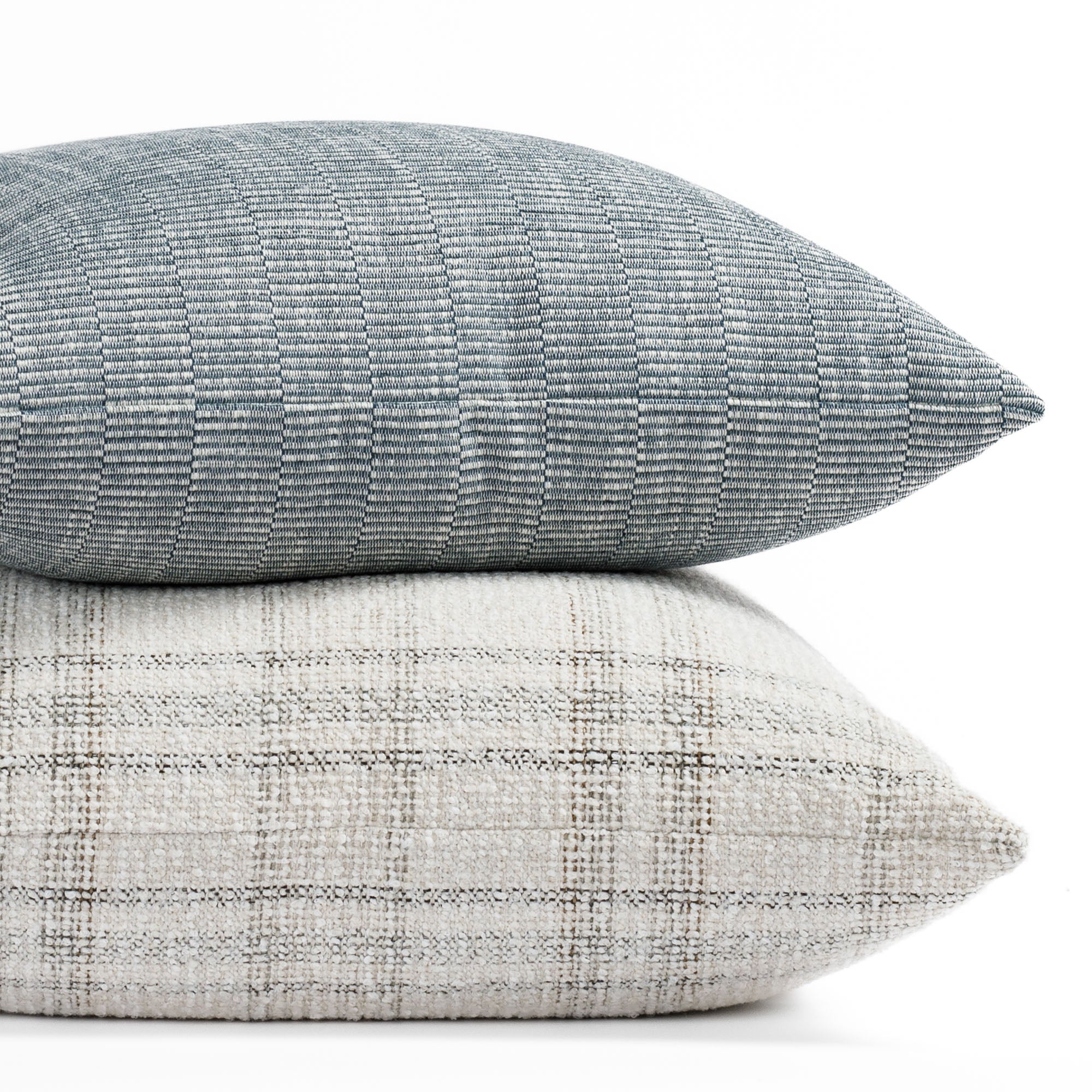 Modern blue and white textured Tonic Living Pillows