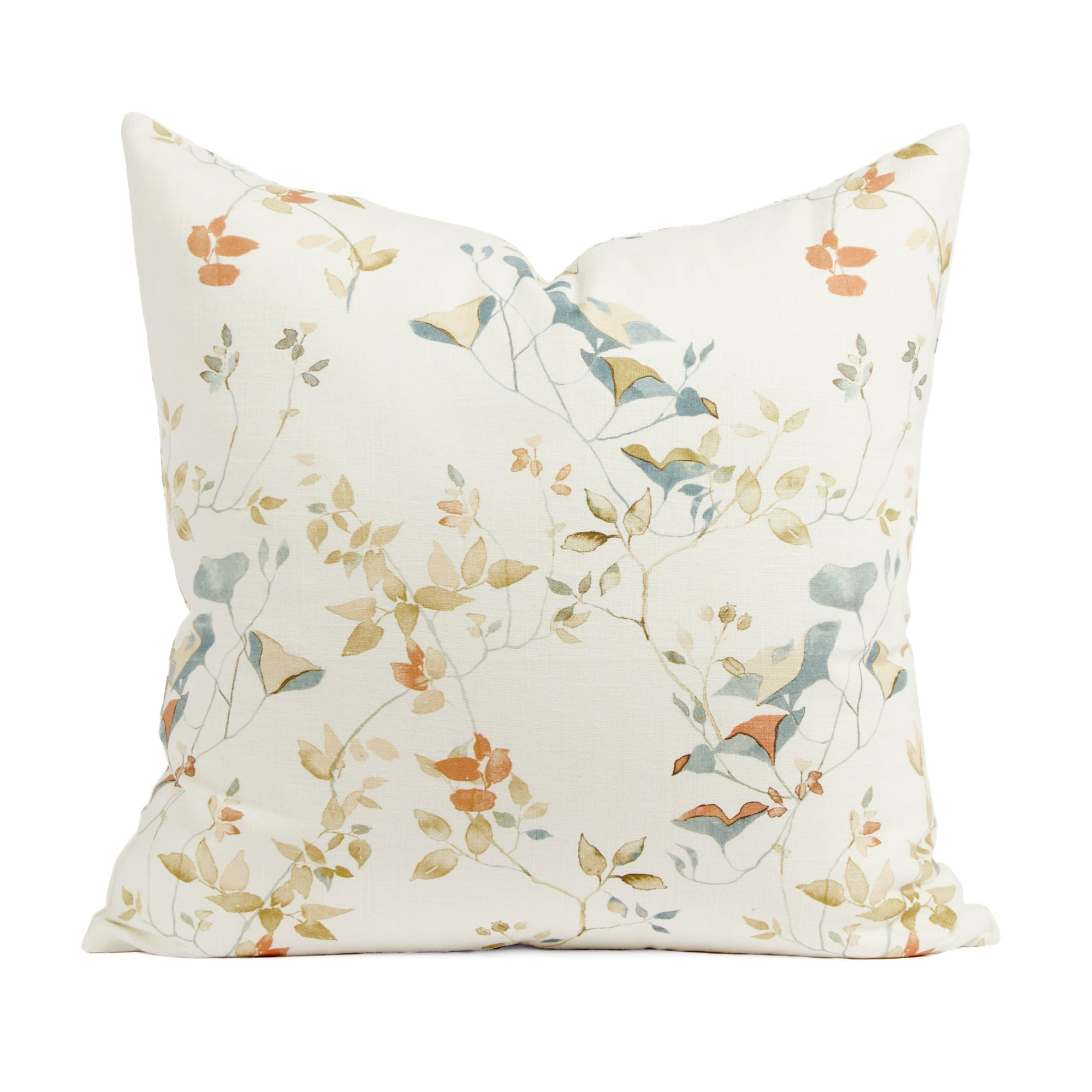Tonic Living Laurel 20x20 Pillow in Meadow, a botanical print throw pillow with delicate floral vine pattern.