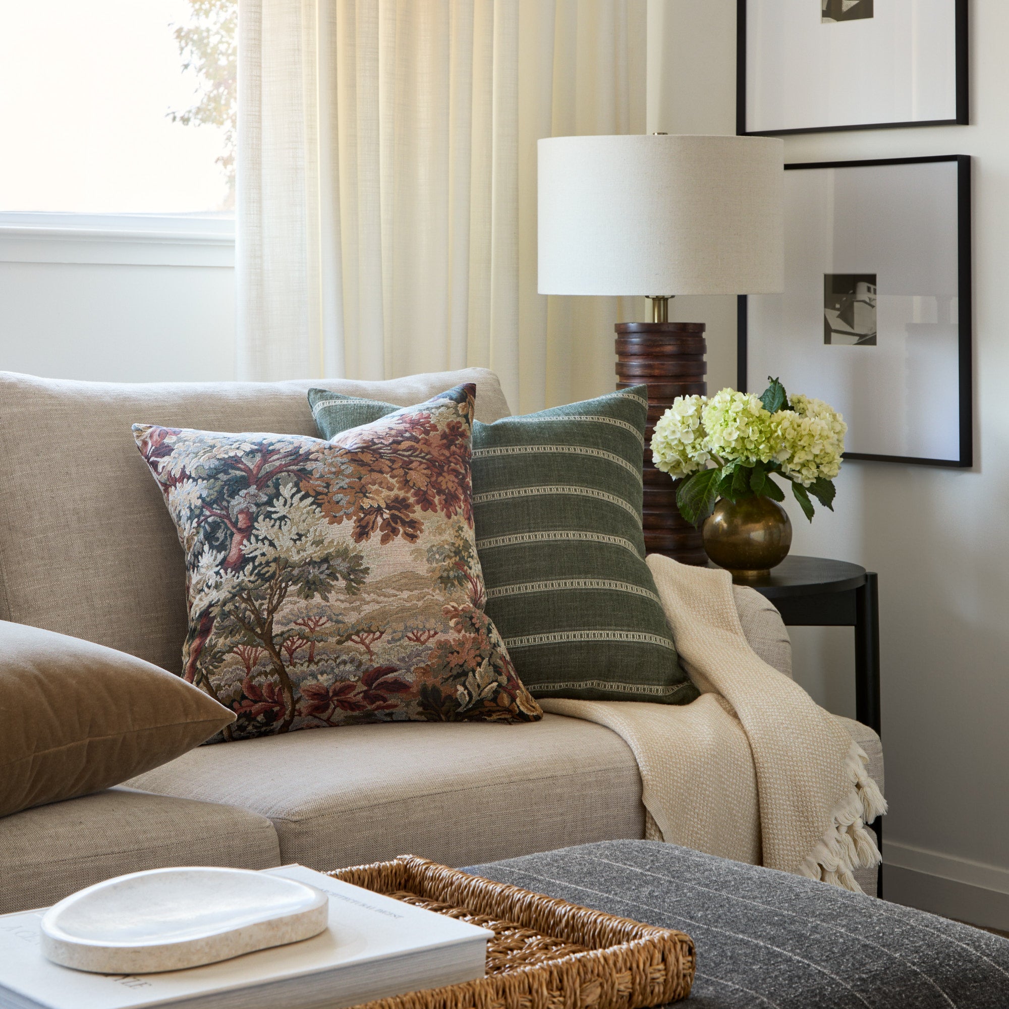 Brunswick Stripe 22x22 Pillow, Moss – Tonic Living