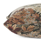 Side view of Manor Tapestry Burgundy Pillow by Tonic Living – long tapestry bolster with textural weave.