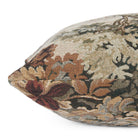 Side view of Manor Tapestry Burgundy Pillow by Tonic Living – decorative tapestry cushion with texture.