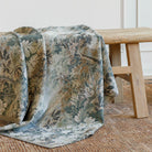 Tonic Living Manor Tapestry Moss sofa and couch upholstery fabric with vintage tapestry look.