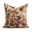 Tonic Living Marbella 20x20 Pillow in Rose, an abstract floral throw pillow with burgundy and dusty pink blooms.