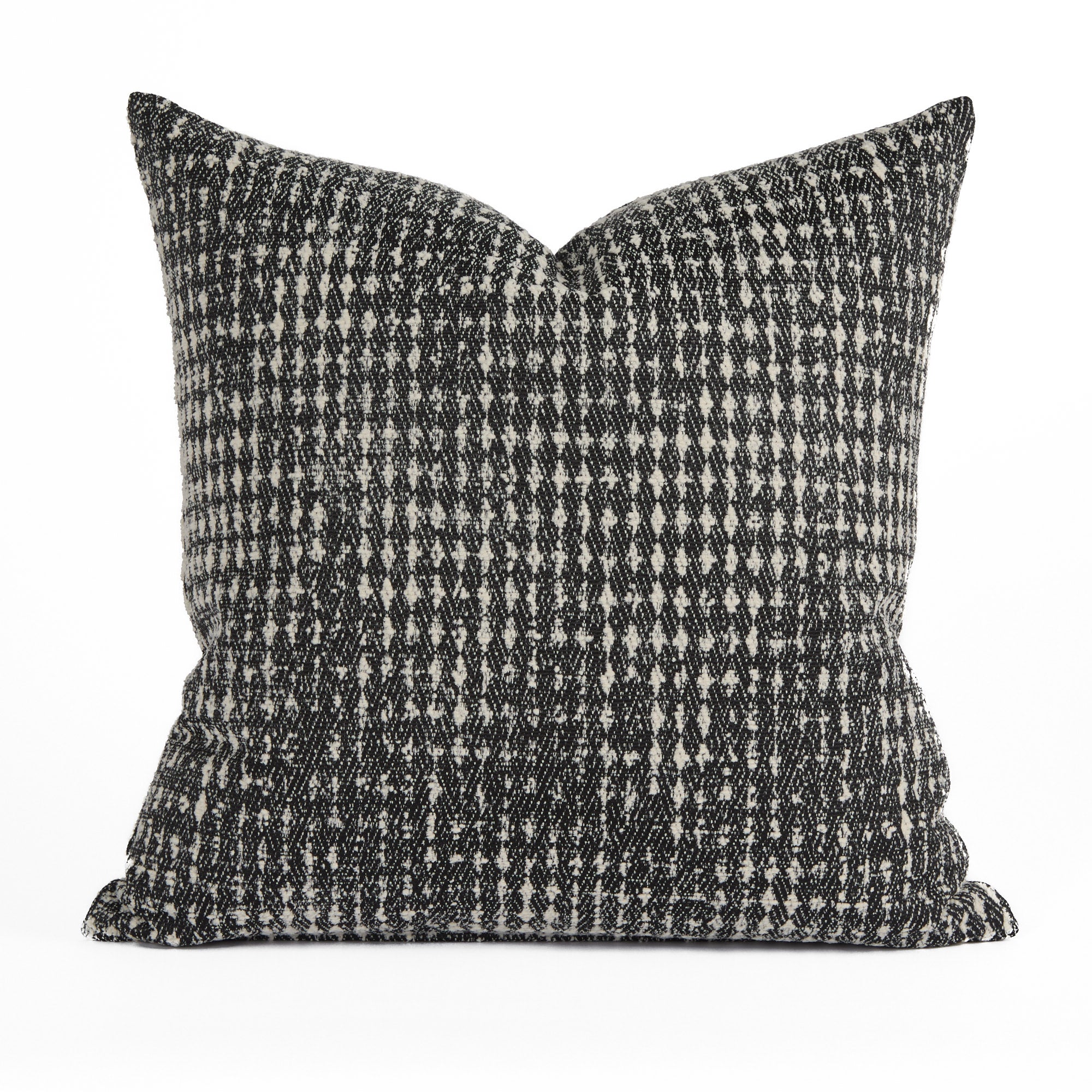 Otto 20x20 Pillow, Domino by Tonic Living – black and white decorative pillow with bold geometric pattern.