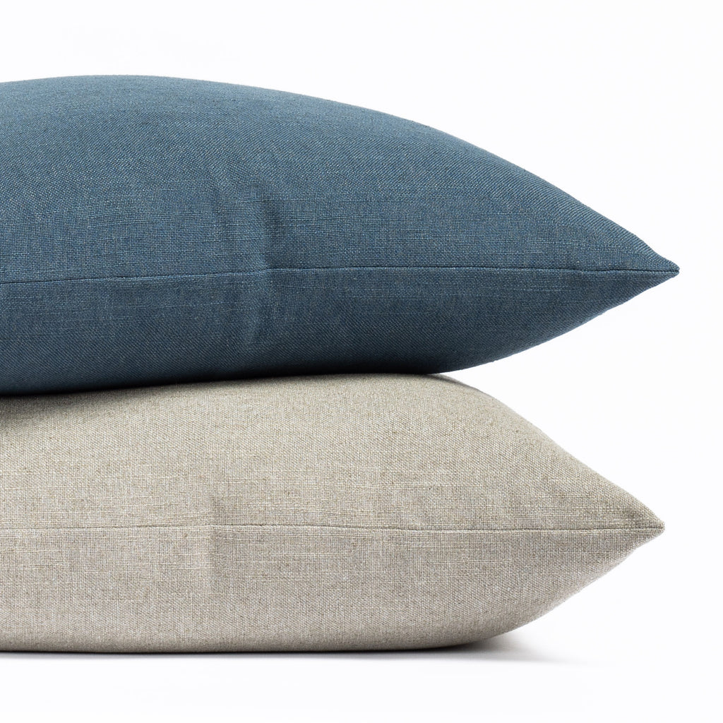 Oxford Indigo Blue and Sage green throw pillows