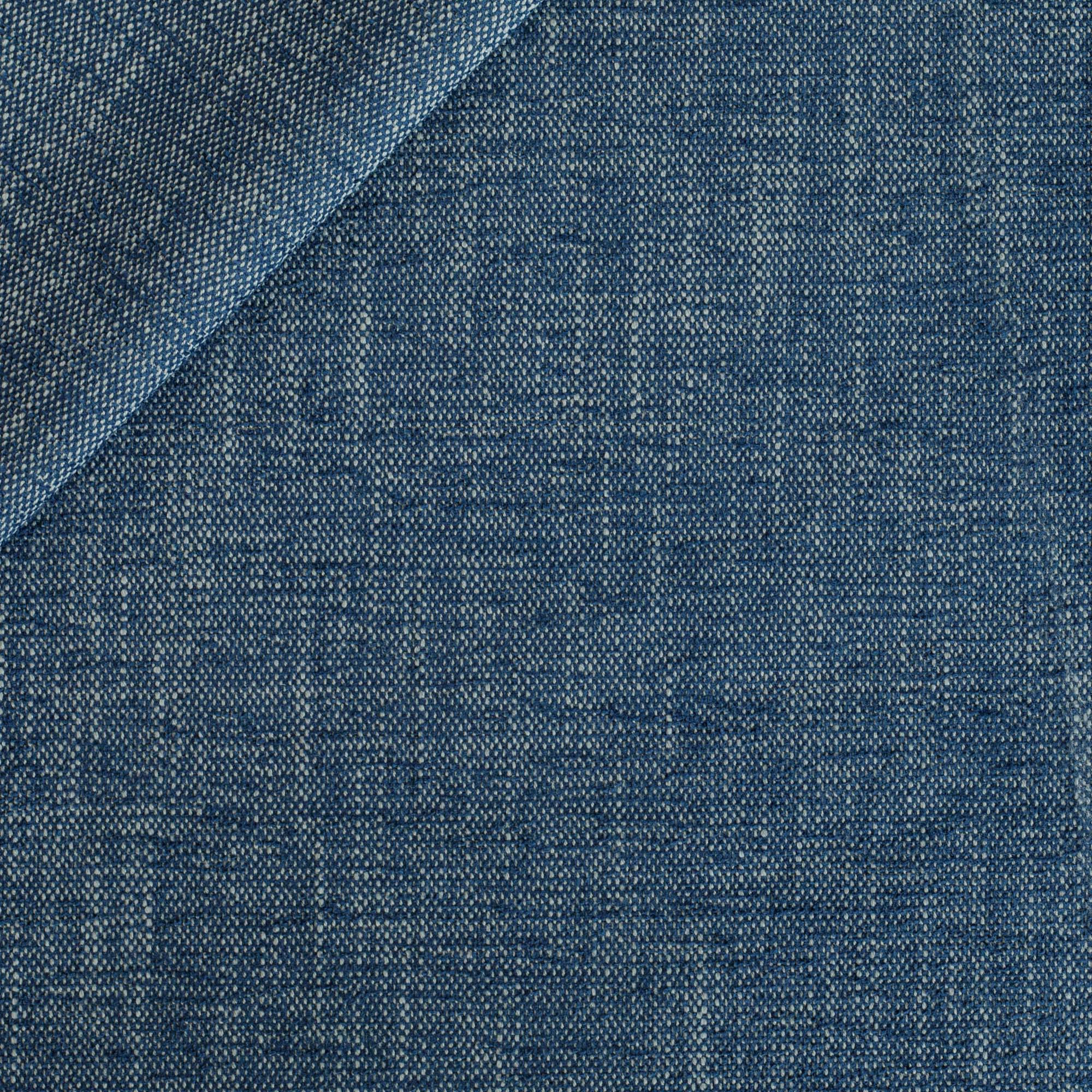 an indigo blue chenille upholstery fabric