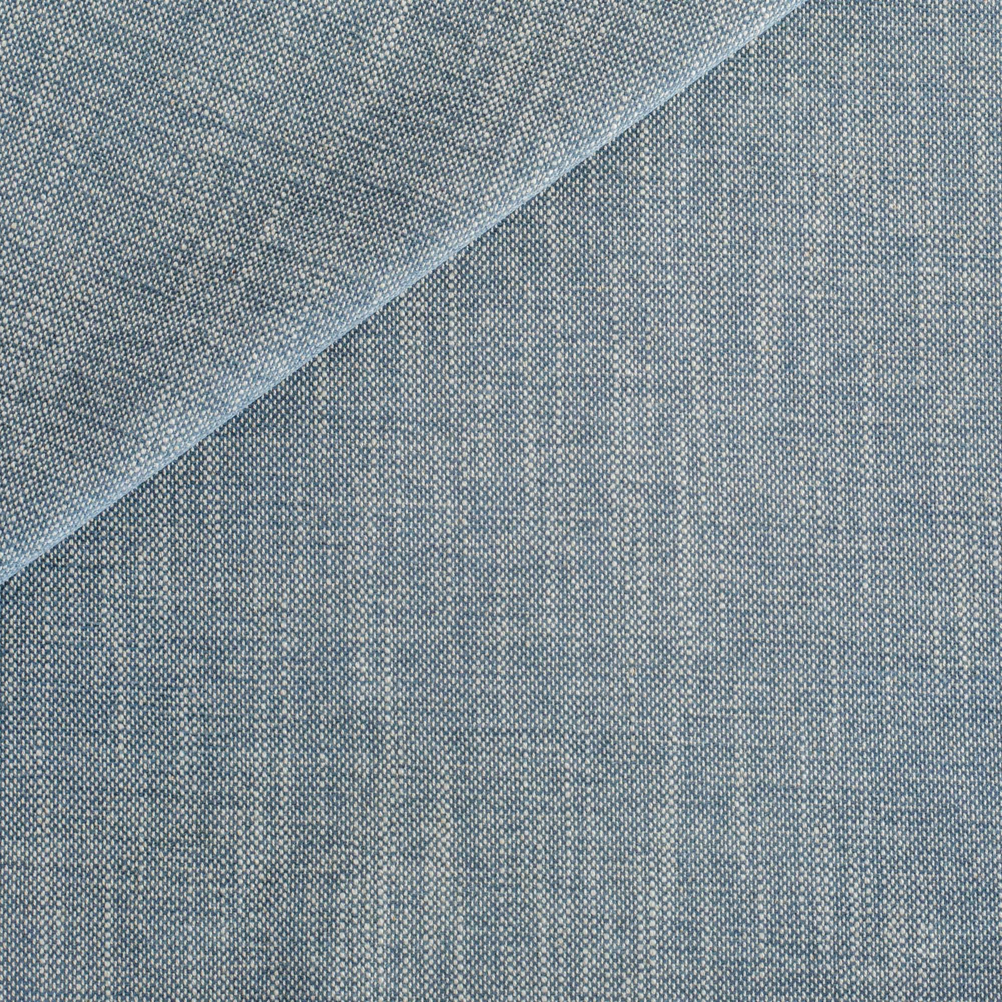 a chambray blue upholstery fabric
