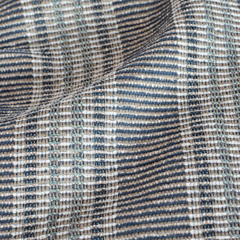 Sonoma Stripe InsideOut Fabric, Deep Sea – Tonic Living
