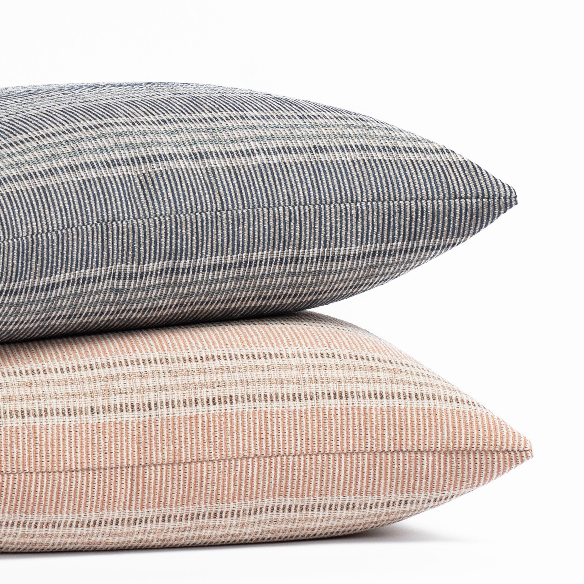Tonic Living Outdoor Pillows : Sonoma Stripe pillows in mist and clay colorways