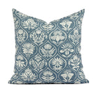 Tonic Living Stella 20x20 pillow in Harbour Blue, a blue and white floral medallion throw pillow.