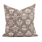 Tonic Living Stella 20x20 pillow in Mauve, a muted purple and white floral medallion throw pillow.