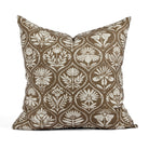 Tonic Living Stella 20x20 pillow in Mocha, a brown and white floral medallion throw pillow.