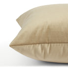 Side view of Tonic Living Sterling Velvet Bark toss cushion highlighting its warm tobacco brown velvet texture and soft sheen.
