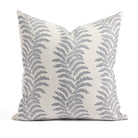 Tonic Living Swoon 20x20 outdoor pillow in Denim, a blue and white throw pillow with soft botanical stripe.