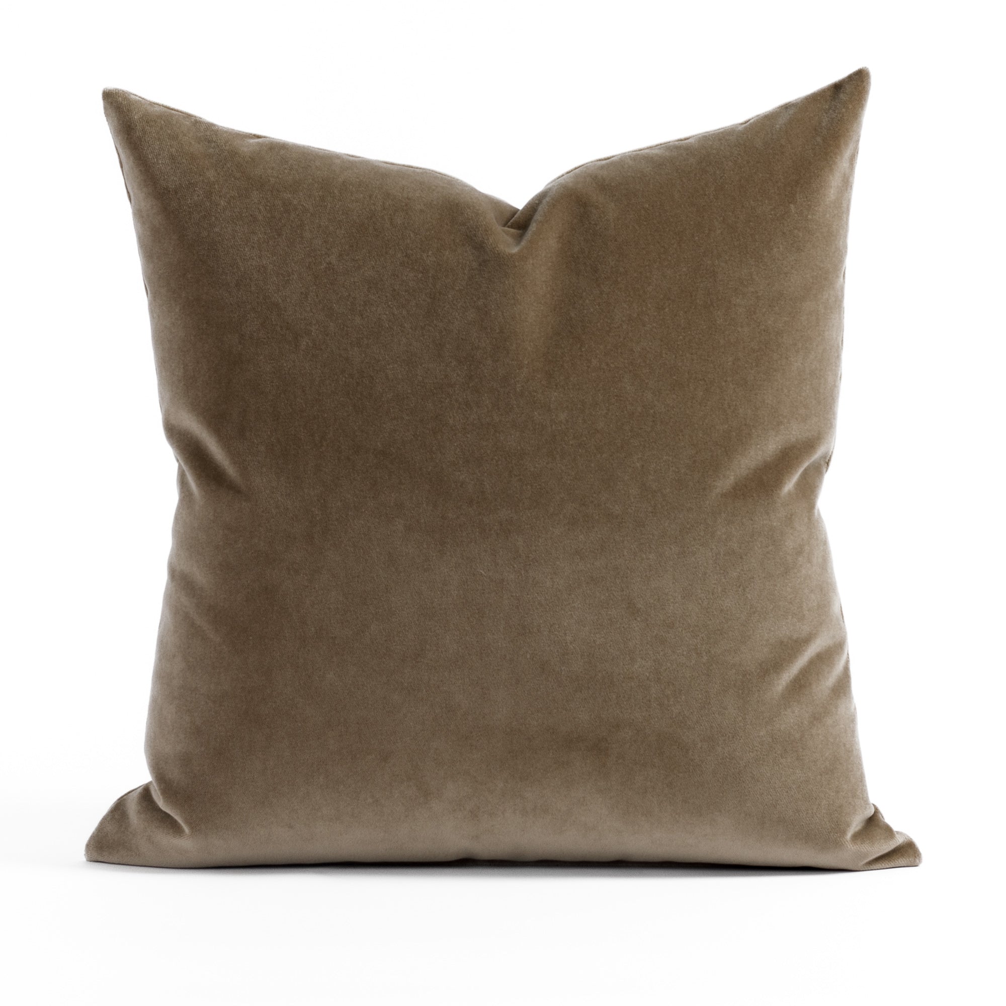 Valentina Velvet 20x20 Pillow Toffee, an earthy brown Tonic Living pillow