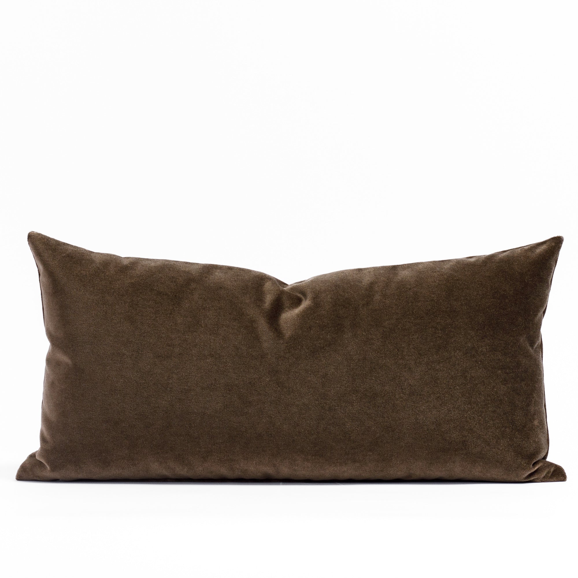 Valentina Velvet Truffle 12x24 Pillow, a rich brown lumbar throw pillow from Tonic Living