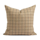 Tonic Living Walker Plaid 20x20 Pillow in Camel, a light brown windowpane check throw pillow.
