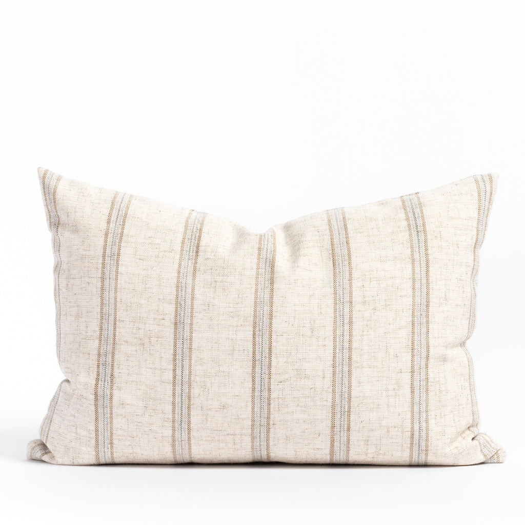 Yarmouth Stripe 14x20 Lumbar Pillow, Sandstone