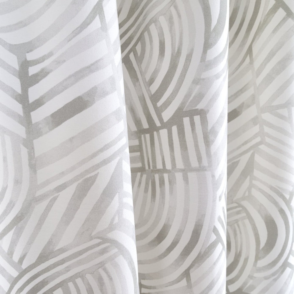 Capri Fabric, Mineral, a grey painterly, swirl pattern from Tonic Living