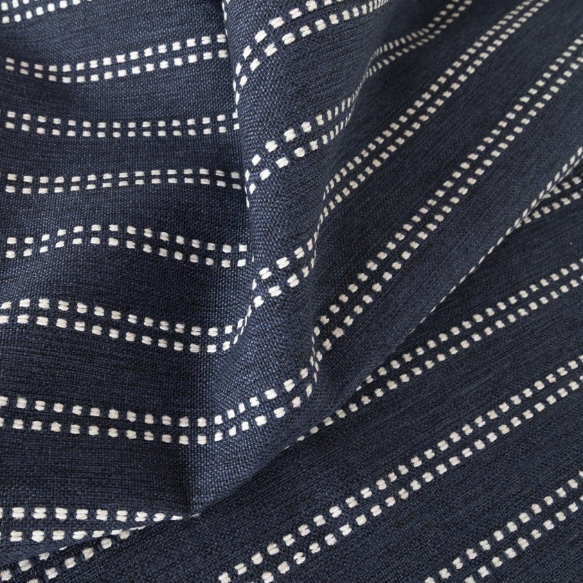 Elodie Stripe Fabric, Indigo – Tonic Living