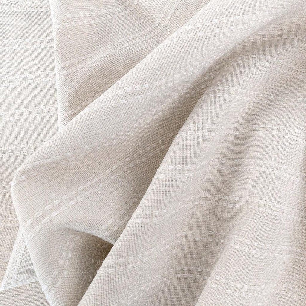 Elodie, Salt, a cream with ivory stripe high performance fabric from Tonic Living