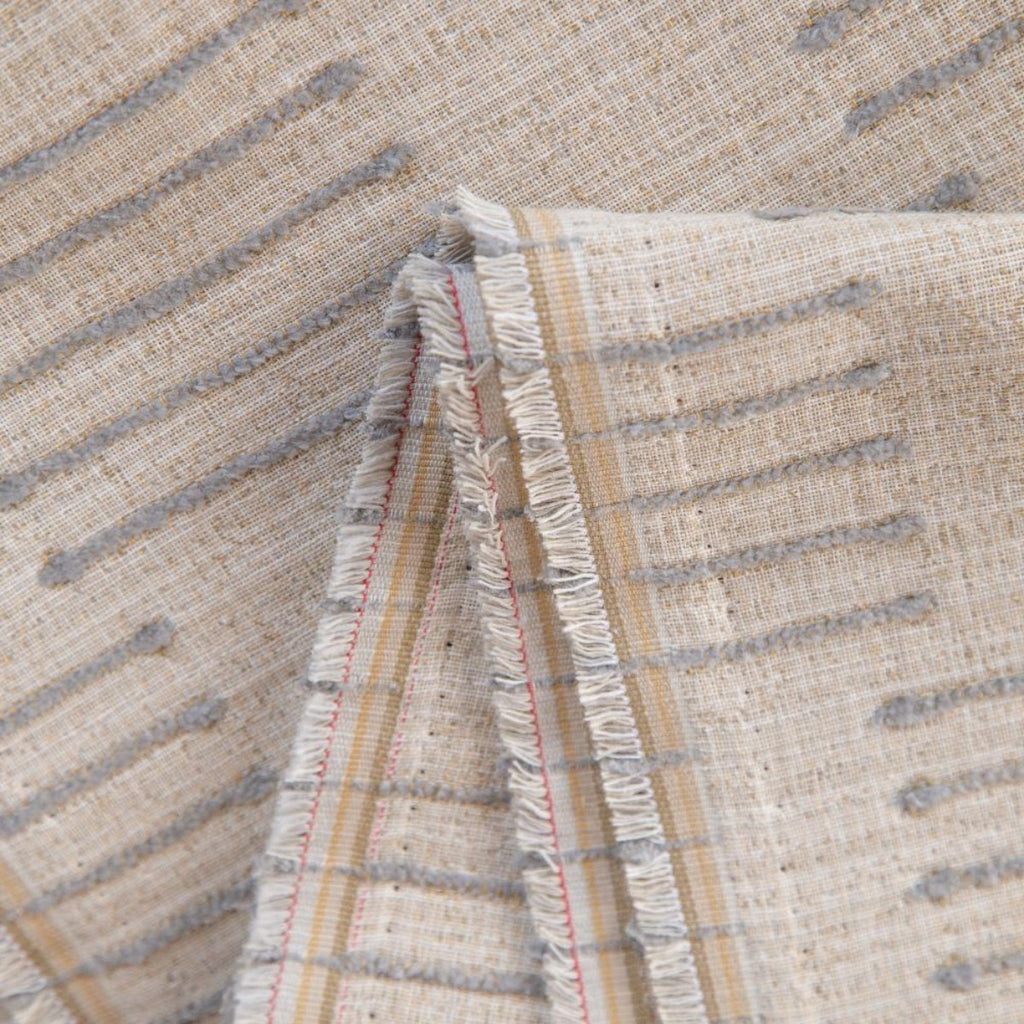 Harlow Desert Sand, a beige and gray graphic upholstery fabric from Tonic Living