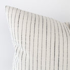 Lennon Stripe Lumbar Pillow, Domino, a white with black stripe high performance pillow from Tonic Living