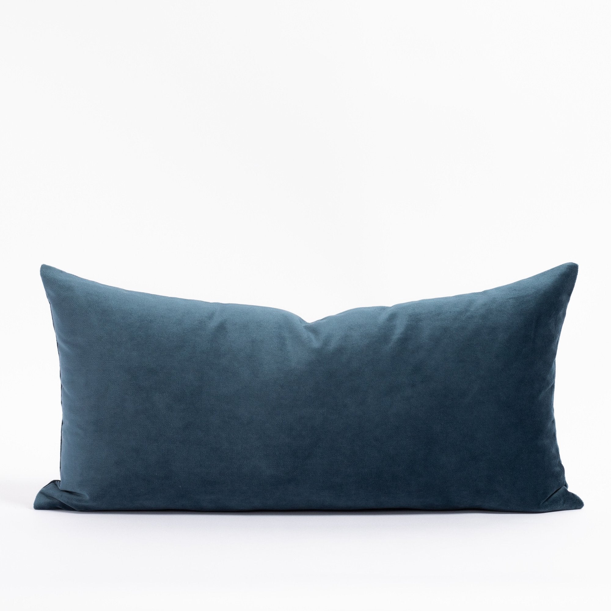 Dark Blue Velvet Throw Pillow, 24