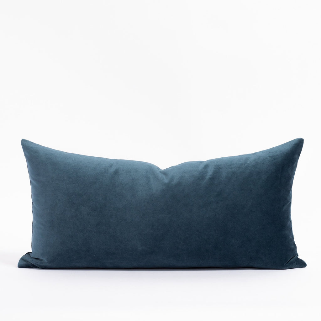 Mason Lakeland Blue velvet lumbar pillow from Tonic Living