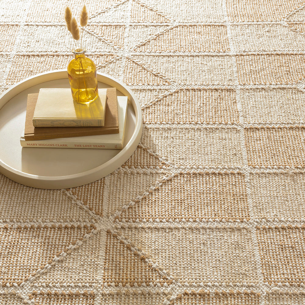 Ojai Wheat Loom cotton beige Dash and Albert rug available at Tonic Living