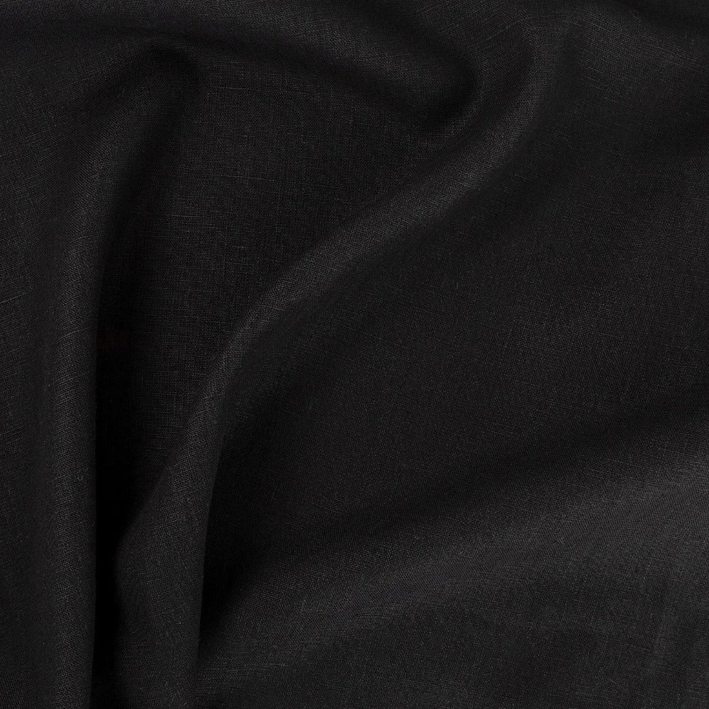 Tuscany Linen Onyx, a black linen fabric : view 3