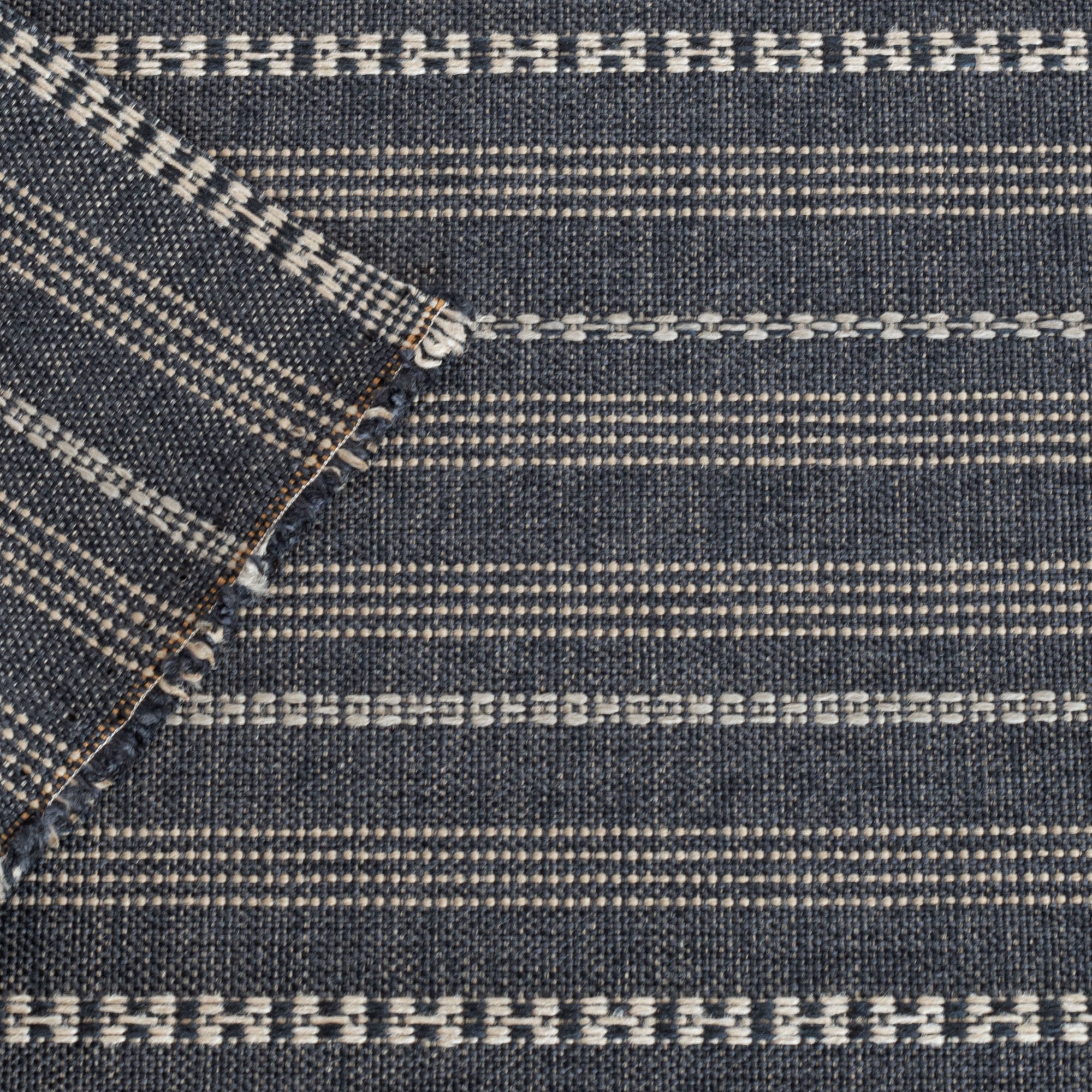 Anya Denim Blue and cream striped performance upholstery fabric : view 3