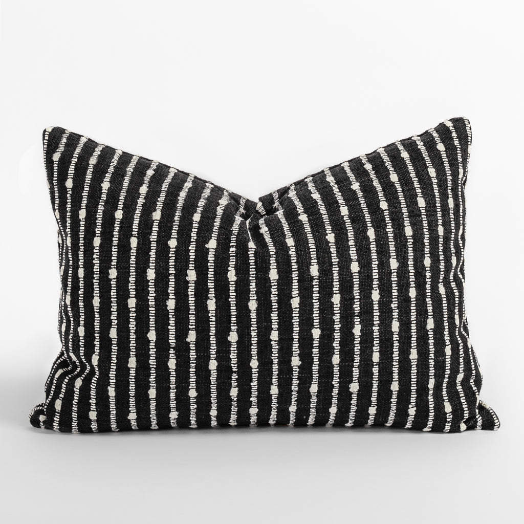 Outdoor Pillows - 25 x 12 in. Lumbar in Black
