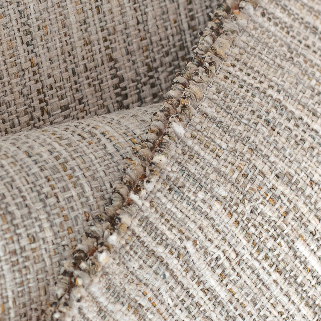 Close up view : Arthur Tweed, a textured warm grey performance fabric from Tonic Living