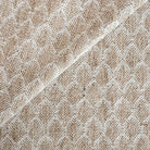 a creamy white and earthy, light brown nubbly wheat sheaf pattern upholstery fabric