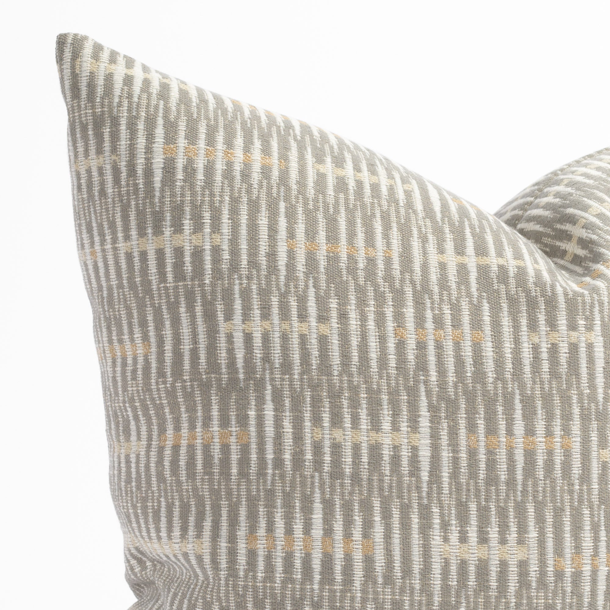 gray, beige and cream graphic abstract pattern throw pillow
