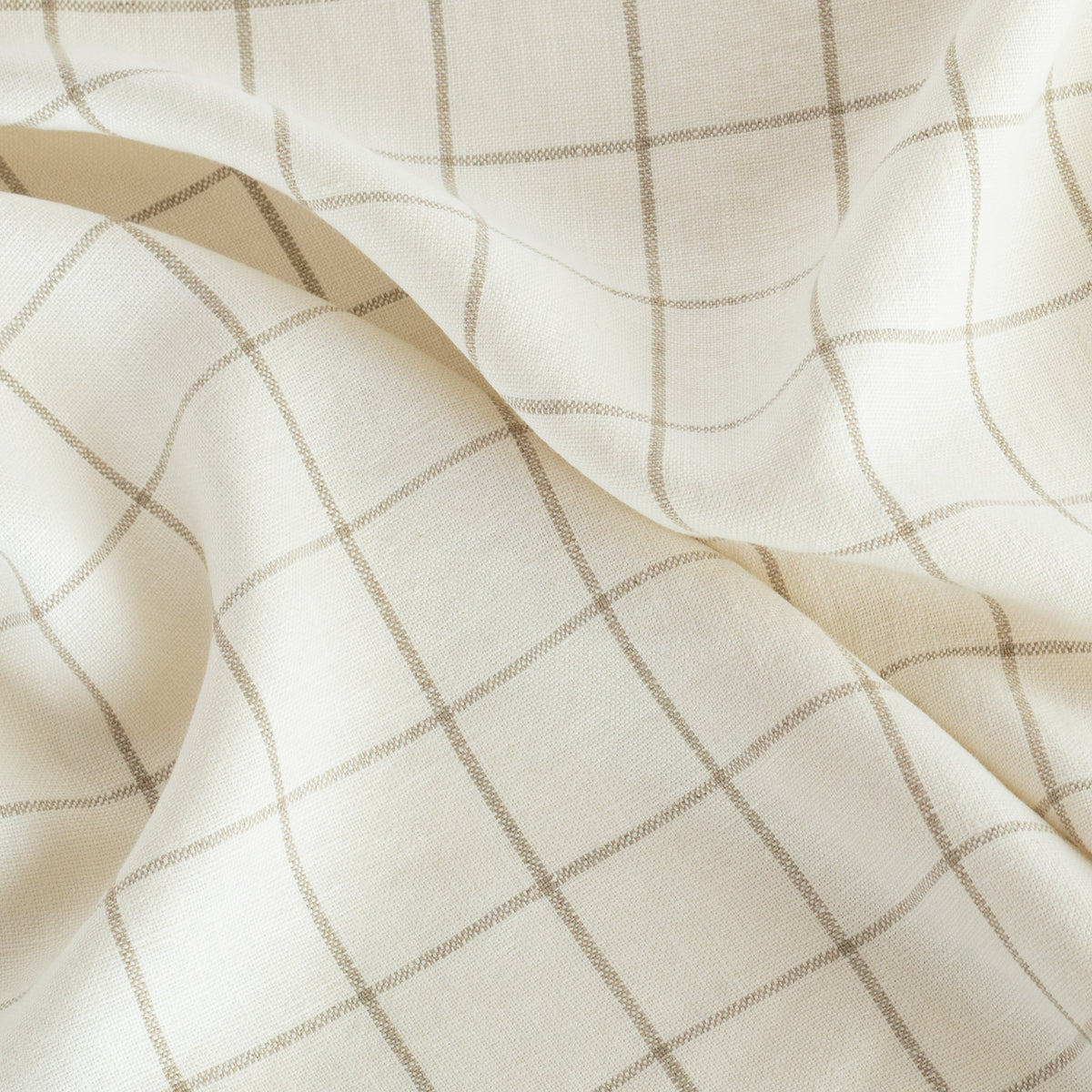 Butler Check Fabric, Natural Cream – Tonic Living
