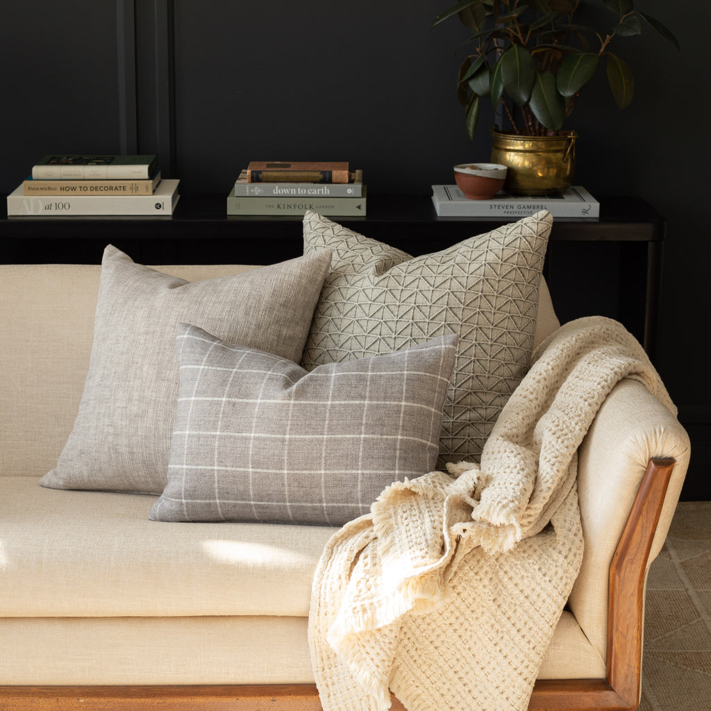 Neutral throw pillows from Tonic Living