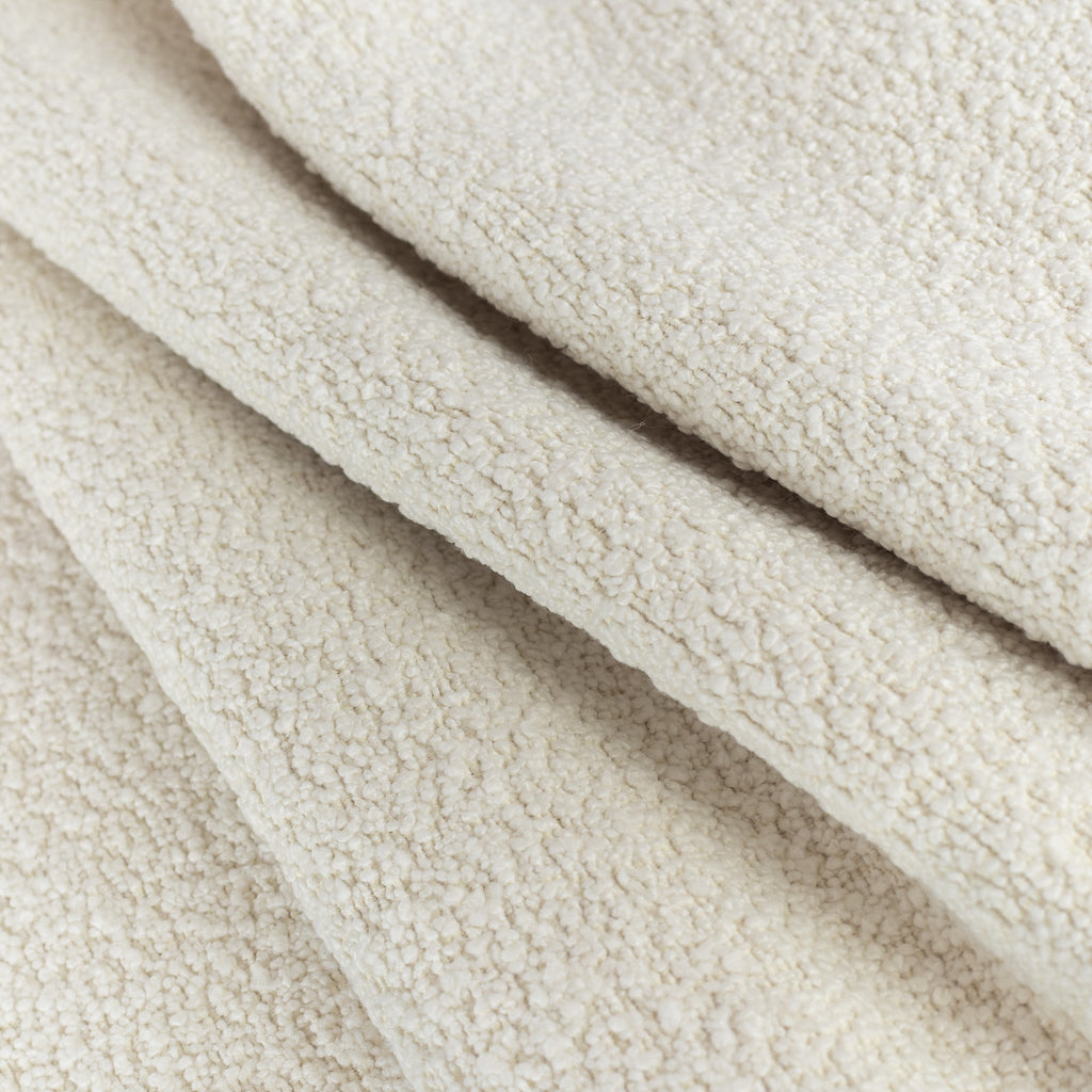 Cambie Chalk, a creamy, off-white boucle home decor fabric : view 3